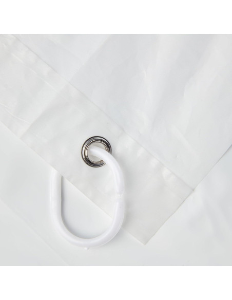 Cortina de Ducha Impermeable Ecoluxe 70x70 cm Blanca con Ojetes