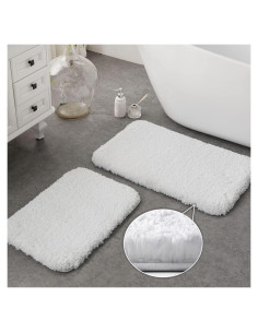 Conjunto de Alfombrillas de Baño Ashler 2 Piezas Microfibra