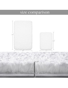 Conjunto de Alfombrillas de Baño Ashler 2 Piezas Microfibra 2