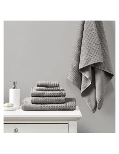 Juego de Toallas de Algodón 100% Madison Park Spa Waffle 6 Piezas