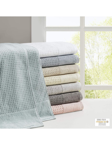 Juego de Toallas de Algodón 100% Madison Park Spa Waffle 6 Piezas