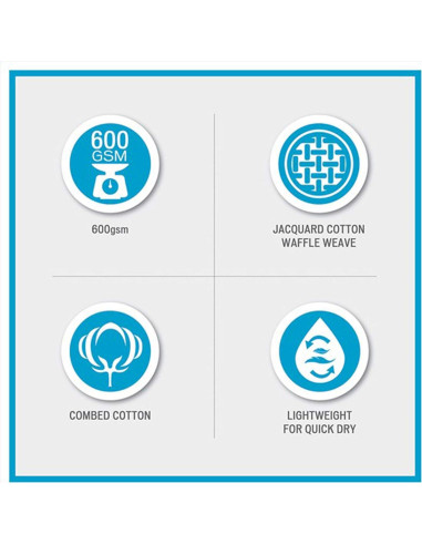 Juego de Toallas de Algodón 100% Madison Park Spa Waffle 6 Piezas