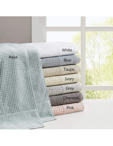 Juego de Toallas de Algodón 100% Madison Park Spa Waffle 6 Piezas