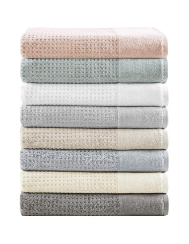 Juego de Toallas de Algodón 100% Madison Park Spa Waffle 6 Piezas