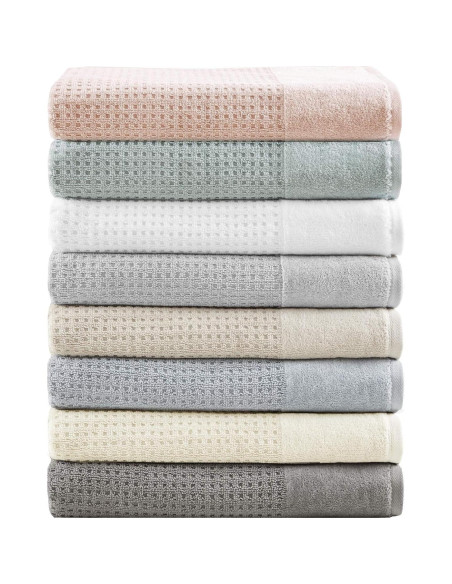Juego de Toallas de Algodón 100% Madison Park Spa Waffle 6 Piezas