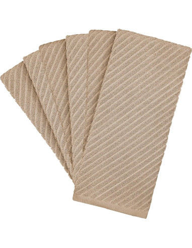 Juego de Toallas de Cocina Bumble Beige 6 Piezas 445 GSM