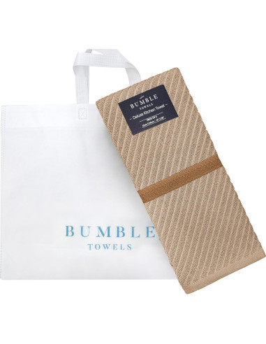 Juego de Toallas de Cocina Bumble Beige 6 Piezas 445 GSM