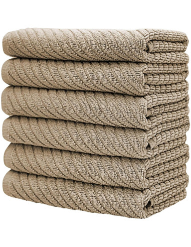 Juego de Toallas de Cocina Bumble Beige 6 Piezas 445 GSM