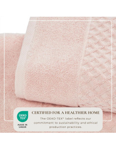 Toallas de Mano Great Bay Home 100% Algodón Rosa Pálido - 6 Unidades 66x41 cm 2