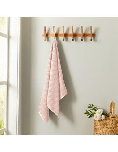 Toallas de Mano Great Bay Home 100% Algodón Rosa Pálido - 6 Unidades 66x41 cm