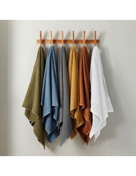 Toallas de Mano Great Bay Home 100% Algodón Rosa Pálido - 6 Unidades 66x41 cm