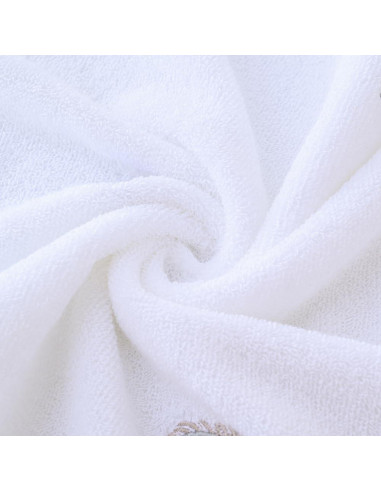 Conjunto 2 Toallas de Mano YiLUOMO 100% Algodón Bordadas Plumas