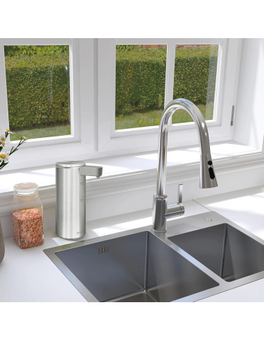 Dispensador Automático de Jabón Mamiddle Plata IPX5 USB-C