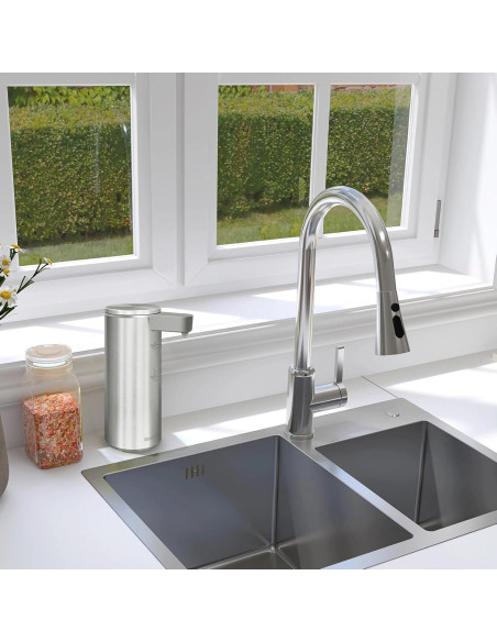 Dispensador Automático de Jabón Mamiddle Plata IPX5 USB-C