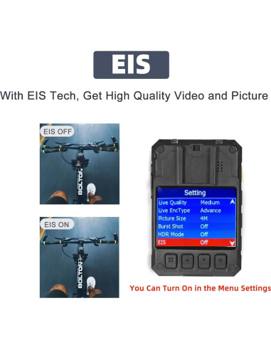 Cámara Corporal Ponycam BC107 HD 1512P 64GB EIS