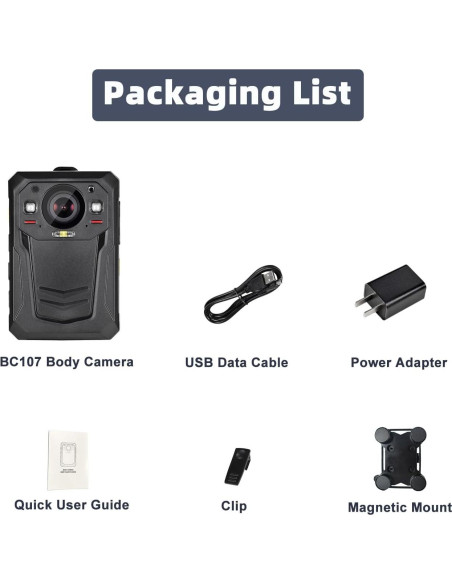 Cámara Corporal Ponycam BC107 HD 1512P 64GB EIS