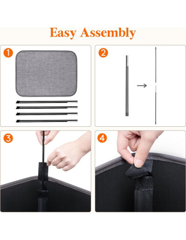 Cesta de Ropa Plegable Lifewit 80L Gris Claro para Lavandería