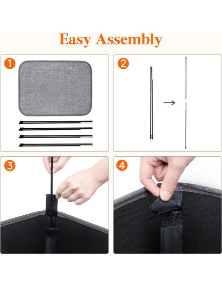 Cesta de Ropa Plegable Lifewit 80L Gris Claro para Lavandería