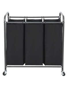 Clasificador de Ropa Rodante STO STO 3 Secciones Negro