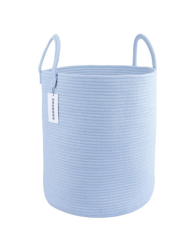 Cesta de Almacenamiento de Cuerda de Algodón XUANGUO 58L Azul Claro