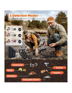 Detector de Metales para Niños DetectTrek MD-4070 8" Impermeable 2