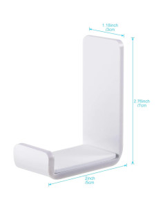 Soporte para Auriculares Weewooday 4 Piezas Acrílico Blanco 2