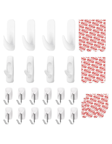 20 Ganchos Adhesivos Sinfuo Alta Resistencia para Pared