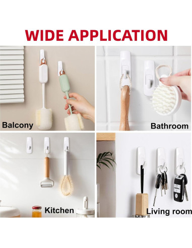 20 Ganchos Adhesivos Sinfuo Alta Resistencia para Pared