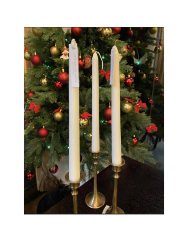 Candelas Taper Blancas 25.4 cm Juego de 4 Cera Soja Aromatizadas