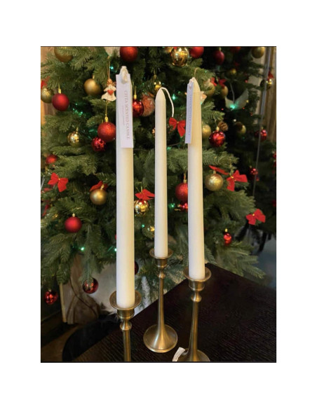 Candelas Taper Blancas 25.4 cm Juego de 4 Cera Soja Aromatizadas