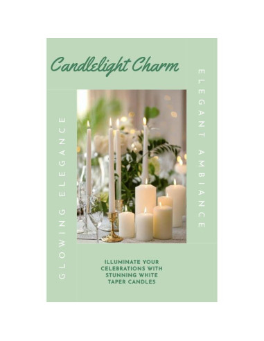 Candelas Taper Blancas 25.4 cm Juego de 4 Cera Soja Aromatizadas