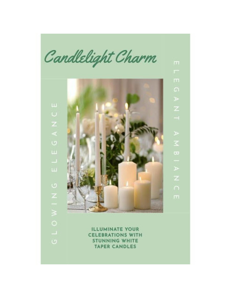 Candelas Taper Blancas 25.4 cm Juego de 4 Cera Soja Aromatizadas