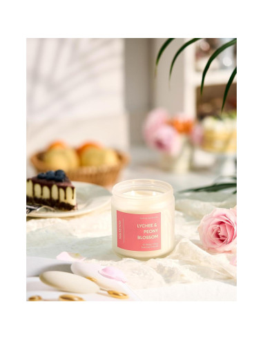 Vela Aromática M&SENSE Lichi, Peonía y Durazno 329.5g