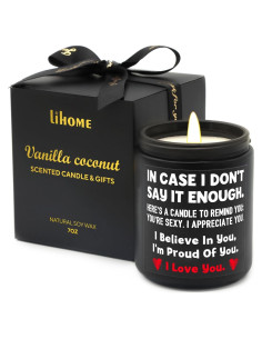 Vela Aromática Lihome 198g Vainilla y Coco - Regalo Especial