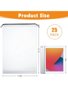 25 Bolsas Transparentes para Zapatos de Viaje 30x40 cm 2