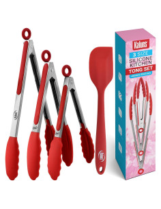 Juego de Pinzas de Cocina Kaluns 4 Piezas Acero Inoxidable