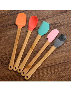 Mini Espátulas de Silicona KSENDALO para Hornear y Cocinar 2