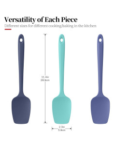Juego de 3 Espátulas de Silicona Luxiwise Resistente al Calor 2