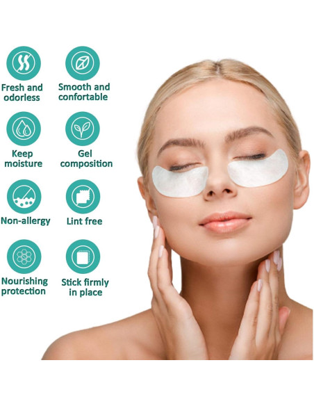 50 Pares de Parches de Gel para Ojos INKEL Sin Pelusa