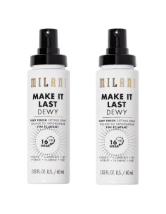Spray Fijador y Primer Milani 60 ml - Hidratante Brillante 2 Paquete