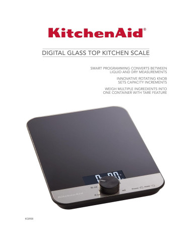 Escala de Cocina Digital KitchenAid KQ908 Vidrio 5kg