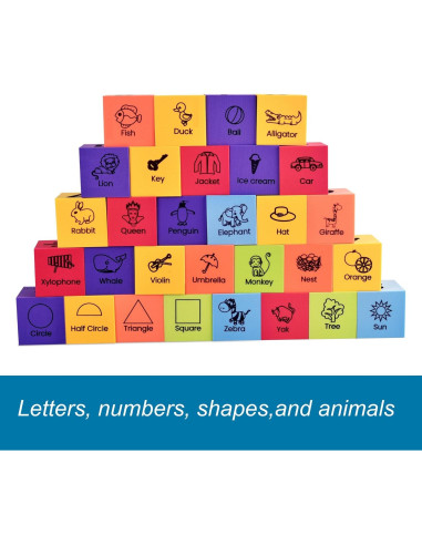 Bloques de Aprendizaje de Espuma BOHS - 30 Piezas ABC/123