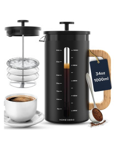 Prensa Francesa Home Hero 1L - Acero Inoxidable y Vidrio