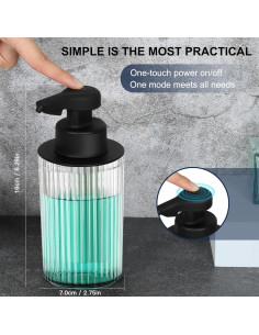 Dispensador Automático de Jabón Espumoso Phneems 260ml Negro 2