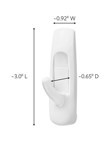 Ganchos de Pared Command Medianos Blancos - 9 Ganchos, 12 Tiras