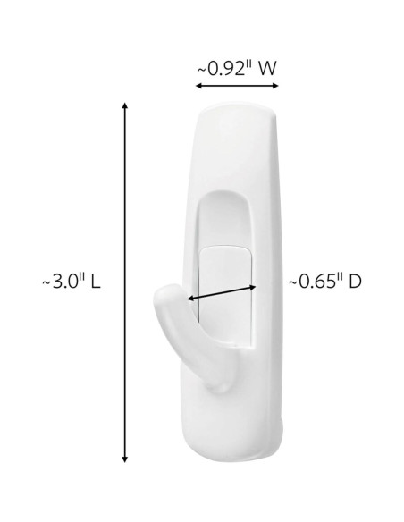 Ganchos de Pared Command Medianos Blancos - 9 Ganchos, 12 Tiras