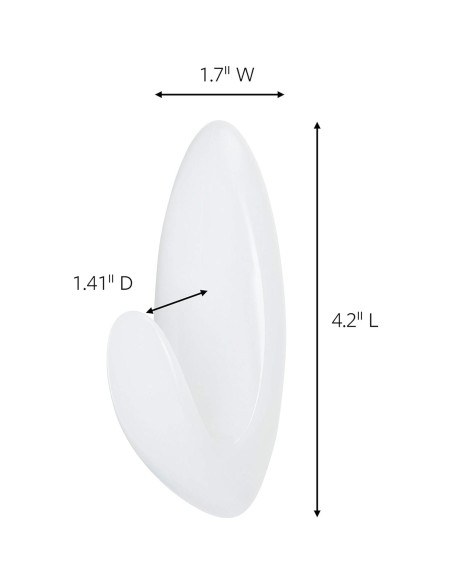 Gancho Grande para Toallas Command BATH17-ES, Soporta 2.27 kg