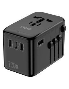 Adaptador de Viaje Universal 120W VYLEE con 4 USB-C y AC