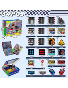 Juego de Pistas Magnéticas Magna Tiles con 2 Coches - 16.24x6.10cm 2