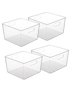 Vtopmart 4 Contenedores de Almacenamiento Cuadrados 27.9cm